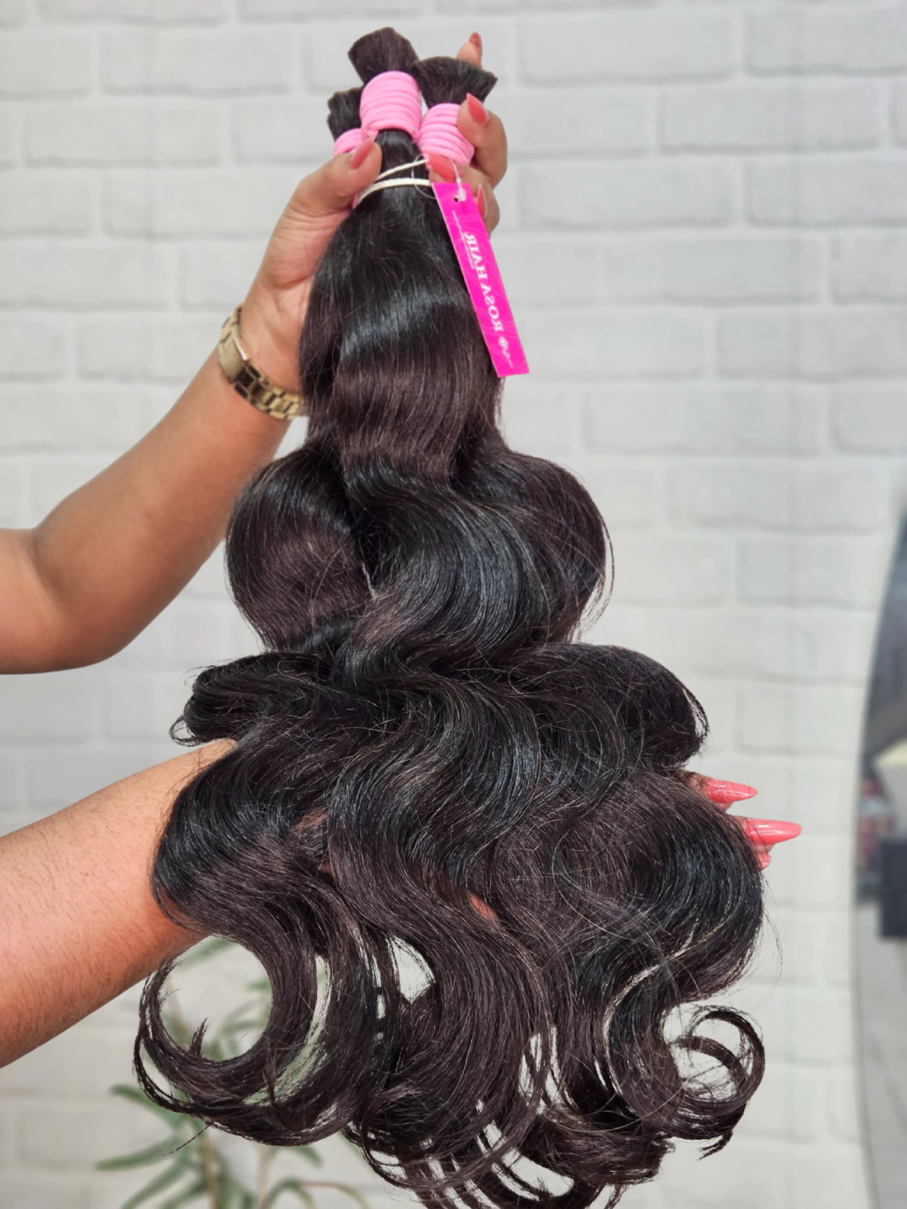 Cabelo humano Indiano Ondulado Rosa Hair